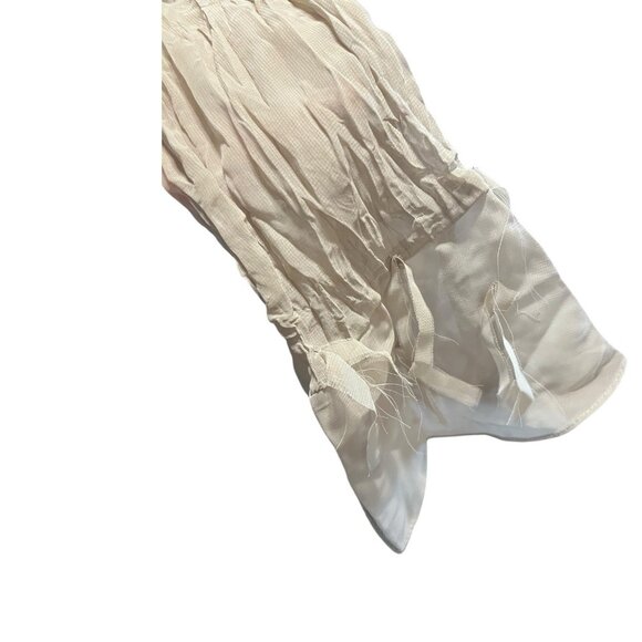 Dress U By Sharon Ruffled Button Top Shirt New Color: Sand Size: XL - Picture 4 of 11